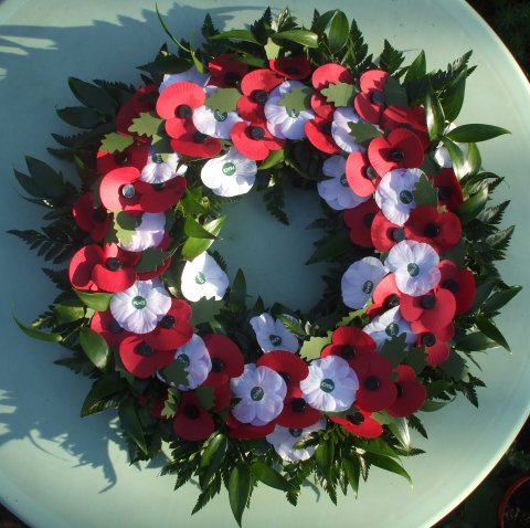 Closeup of our wreath