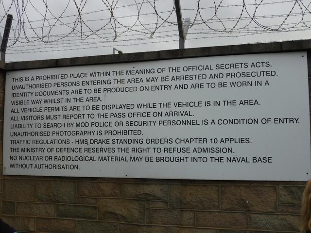 Sign outside naval base
