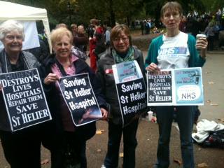 Saving St Helier Hospital placards